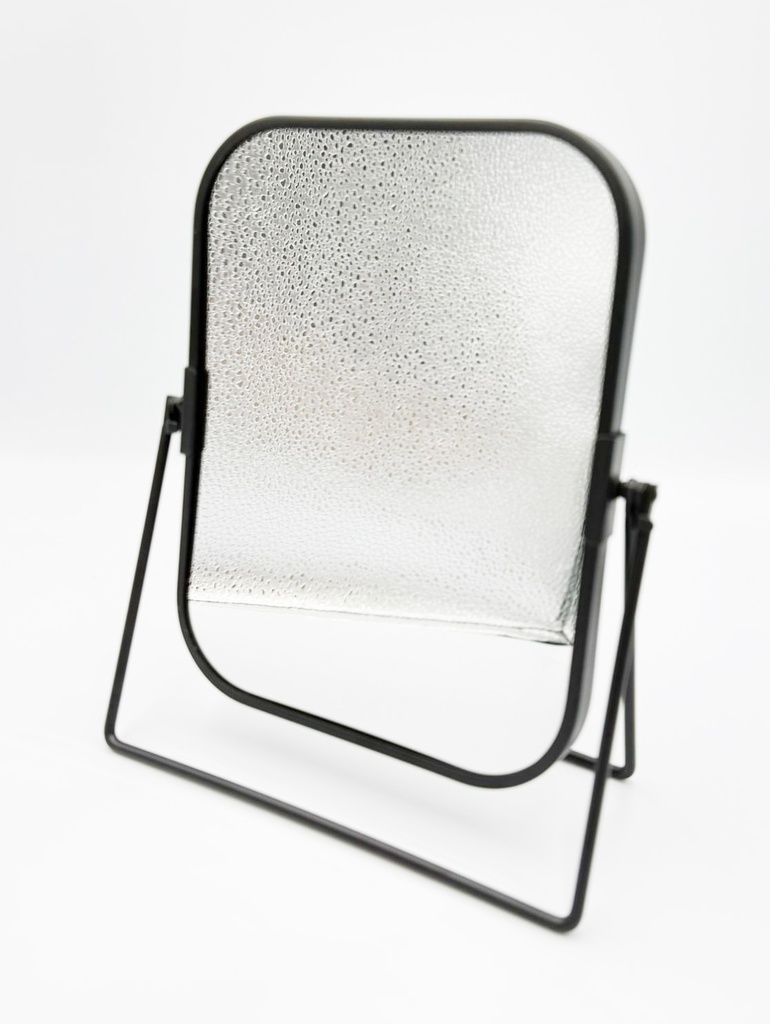TABLETOP MIRROR – RECTANGULAR WIRE FRAME –  ADJUSTABLE STAND – BLACK – 1CT – 24-9 - [MSRP: $10]