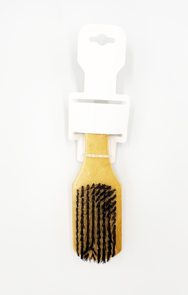 WOODEN – HAIR CARE ACCESSORIES MEDIUM WOODEN WAVE BRUSH – NATURAL WOOD HANDLE – 1CT -03-55 - [MSRP: $2]