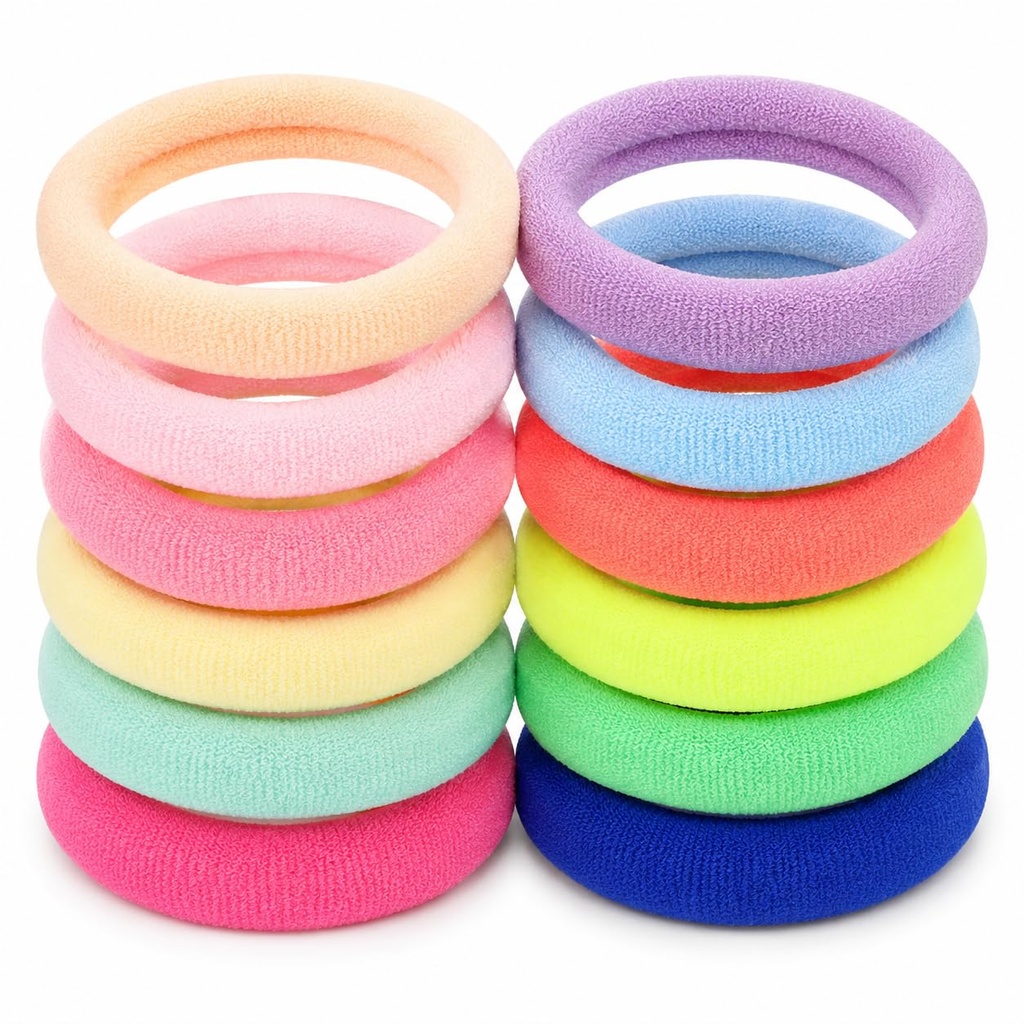 LOVE – SEAMLESS ELASTIC HAIR TIES – ASSORTED COLORS – 4CT CARD – 12CT/DZ - 04-226 - [MSRP: $2 EACH]