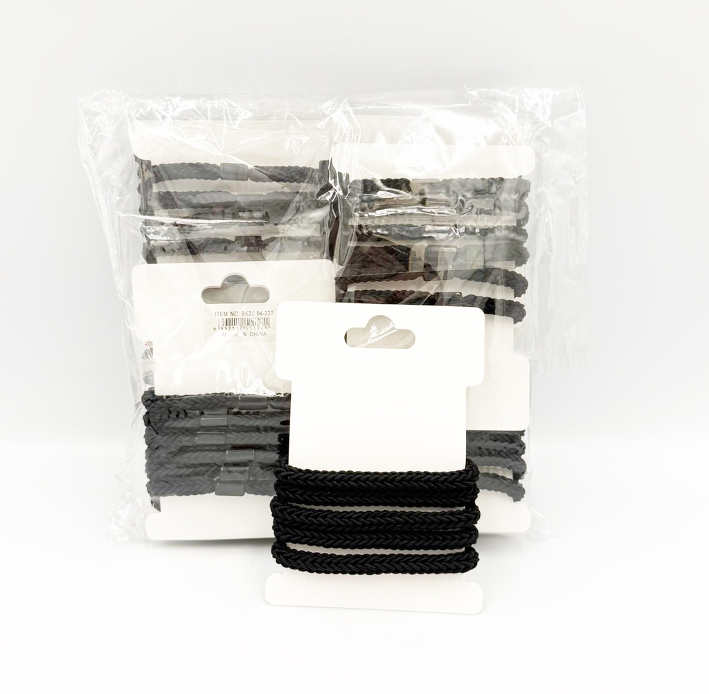 LOVE – SEAMLESS ELASTIC HAIR TIES – ASSORTED COLORS – 6CT CARD – 12CT/DZ - 04-227 - [MSRP: $2 EACH]