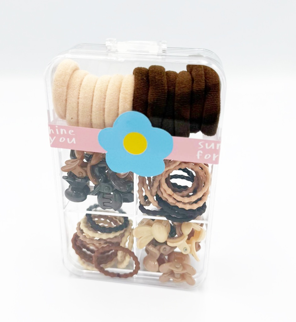 ELASTIC HAIR TIES – ASSORTED COLORS – ASSORTED STYLES – 10CT/DZ - 04-97 - [MSRP: $4 EACH]