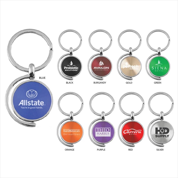 NOVELTY GIFT – KEYCHAIN – METAL SPINNING – ASSORTED STYLES – 6CT - KCM1 - [MSRP: $3 EACH]