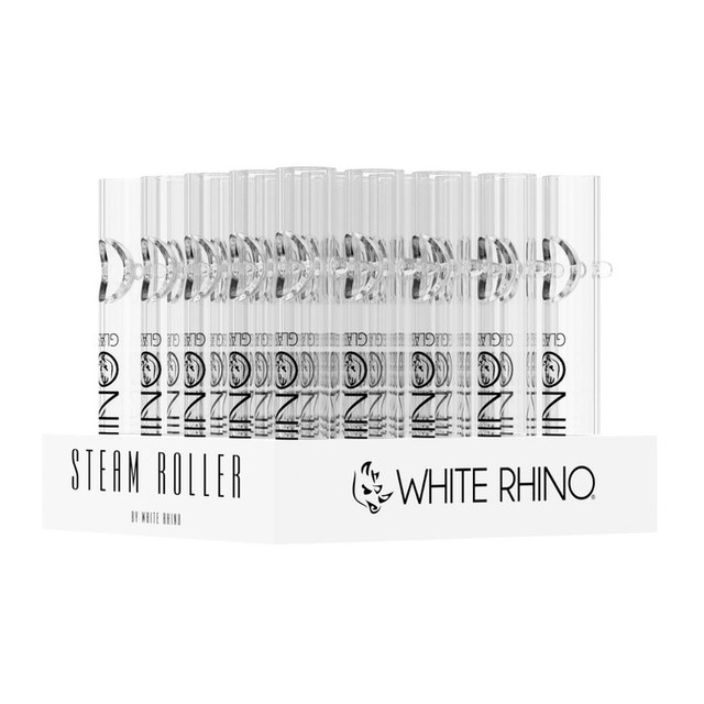 WHITE RHINO – STEAM ROLLER – GLASS ACCESSORIES – 25CT DISPLAY – SR1001 – [MSRP: $6 EACH]