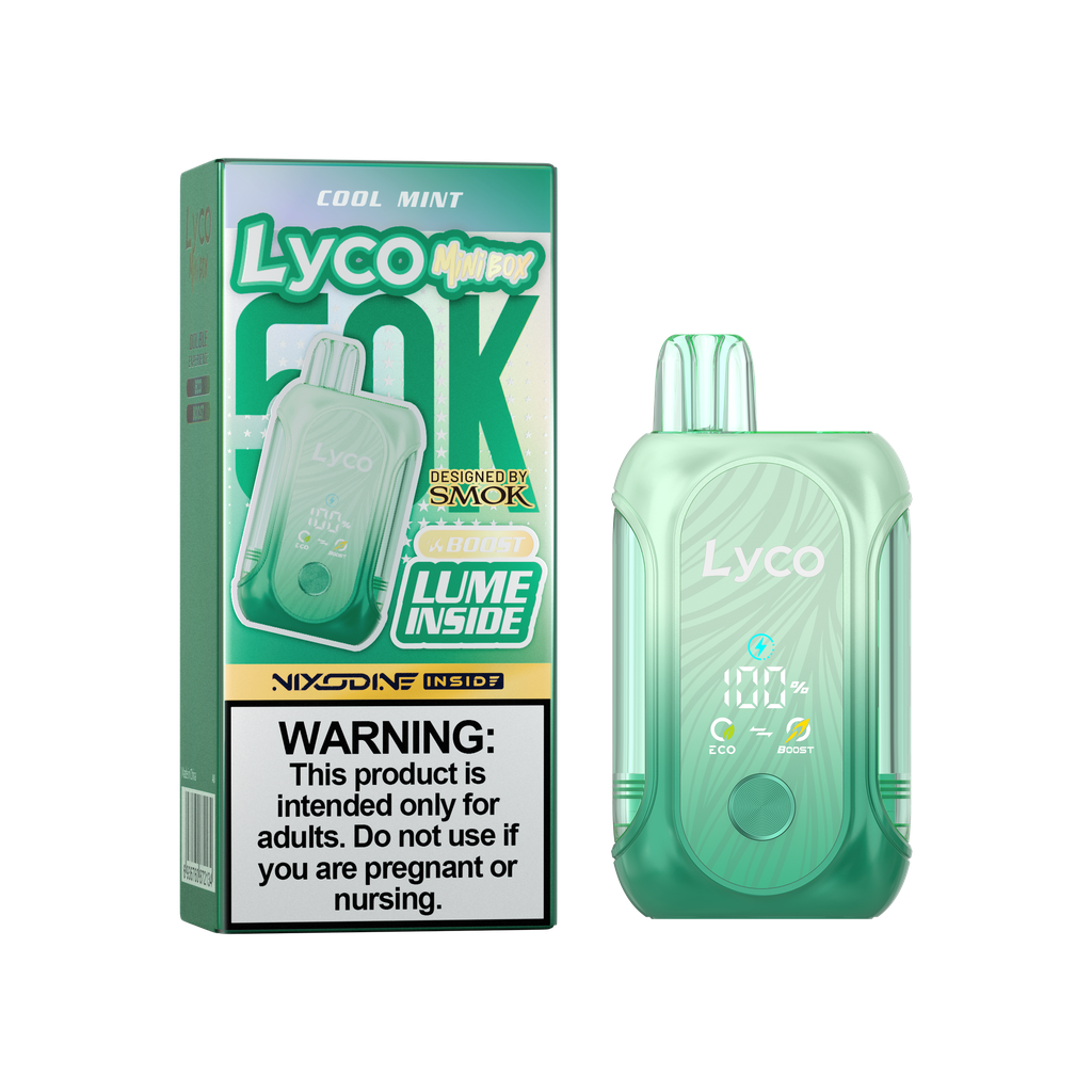 SMOK –  LYCO MINI BOX 50K - DISPOSABLE VAPE – NICOTINE ANALOGUES –  NIXODINE EDITION – 50K PUFF – VARIOUS FLAVORS – 5CT – [MSRP: $24 EACH]