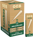 OCB – PRE-ROLLED CONES – BAMBOO – MINI 10CT & 1-1/4 6CT – 24CT GRAVITY DSPL – [MSRP: $3 EACH]