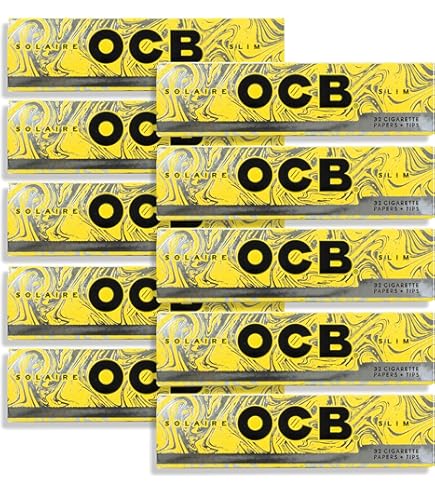 OCB – ROLLING PAPERS – SOLAIRE SLIM WITH TIPS – 24CT DISPLAY – [MSRP: $4 EACH]