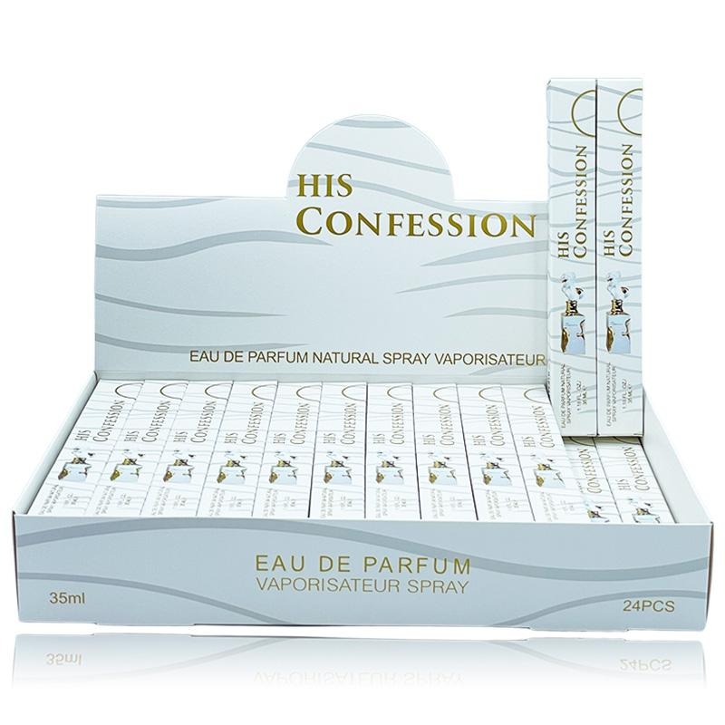 HIS CONFESSION – PARFUM & COLOGNE – EAU DE PARFUM VAPORISATEUR NATURAL SPRAY FOR WOMEN – 35ML 1.18 FL OZ – 24CT – [MSRP: $9 EACH]