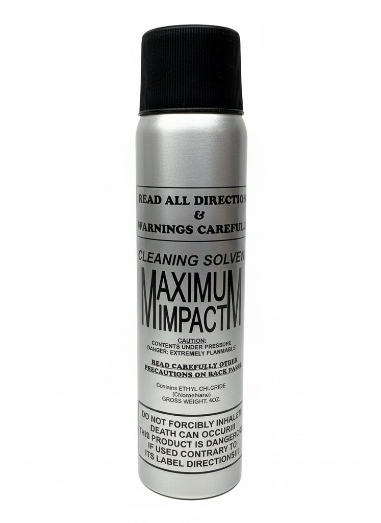 MAXIMUM IMPACT – GLASS ACCESSORIES – CLEANING SOLVENT –  4OZ CAN – 1CT – MAXIMUM-118797 – [MSRP: $47]