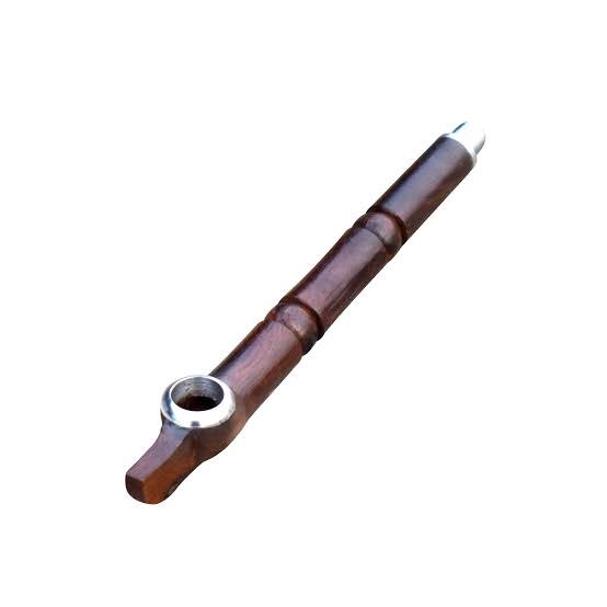 DOKHA PIPE – ROPE WRAP CARVED – BROWN & BLACK – 1CT – DKH-RPE-M-004 – [MSRP: $9.99]
