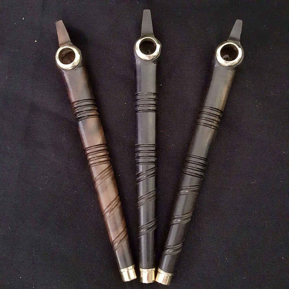 DOKHA PIPE – CHEVRON CARVED – HARDWOOD – 1CT – DKH-CHV-M-006 – [MSRP: $9.99]