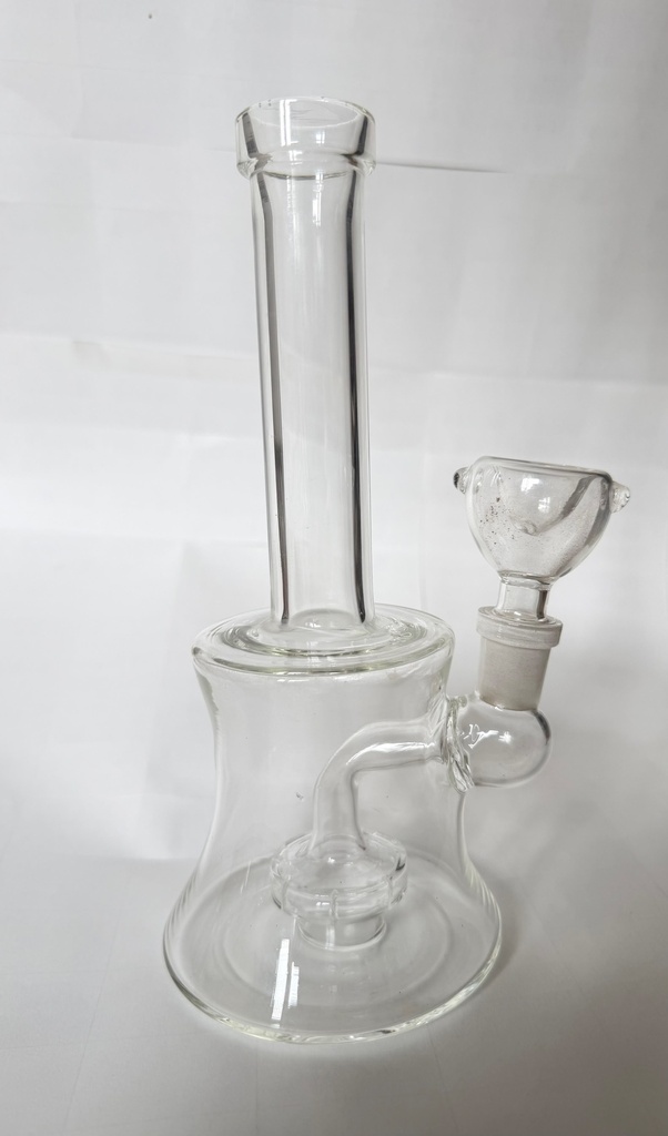 CLEAR CLASSIC – GLASS WATER PIPE – 8-INCH – STRAIGHT NECK – MINI RIG – 1CT – GB-CSNR-08-250G – [MSRP: $19]