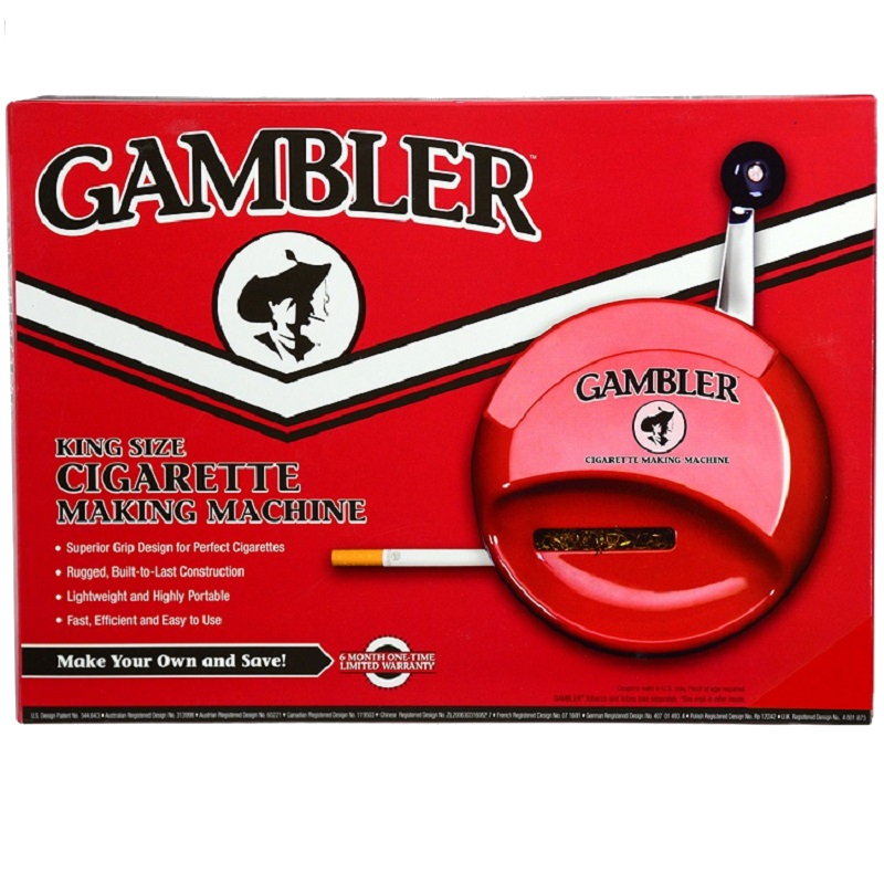GAMBLER KING SIZE CIGARETTE MAKING MACHINE – PAPERS & TUBES ACCESSORIES – 1 UNIT – [MSRP: $39]