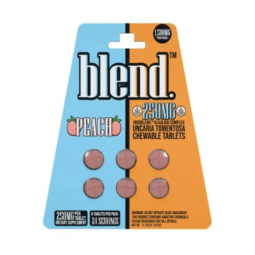 BLEND – INDOBLEND ALKALOID COMPLEX CHEWABLE TABLET – 250MG – 6 TABLETS PER PACK – 5 PK DISPLAY – [MSRP: $60 EACH]