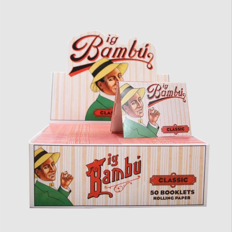 BAMBU – CLASSIC – KING SIZE ROLLING PAPERS – 50CT DISPLAY – [MSRP: $3.50 EACH]
