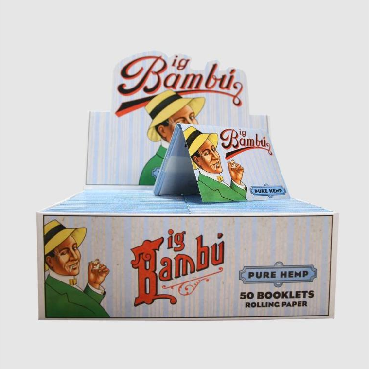 BAMBU – PURE HEMP – KING SIZE ROLLING PAPERS – 50CT DISPLAY – [MSRP: $4 EACH]
