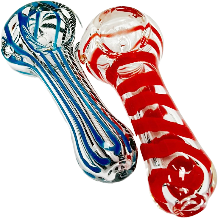 GLASS HAND PIPE – GLASS ACCESSORIES – 3-INCH MIX RANDOM SPOON – 50G WEIGHT – 2CT – 03904 – [MSRP: $4 EACH]