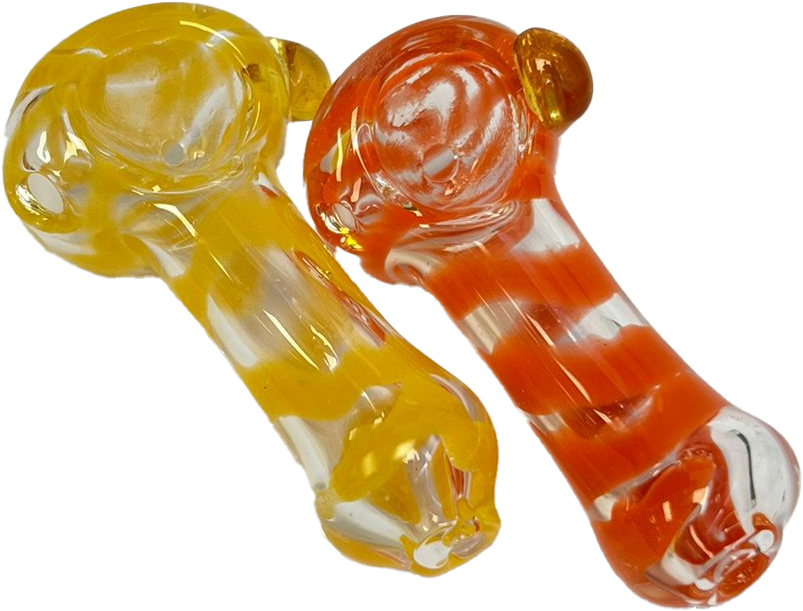 CLEAR LINES – GLASS HAND PIPE – GLASS ACCESSORIES – 2.5-INCH 30G WEIGHT – 2CT – 2X-GL-05802 – [MSRP: $2.50 EACH]