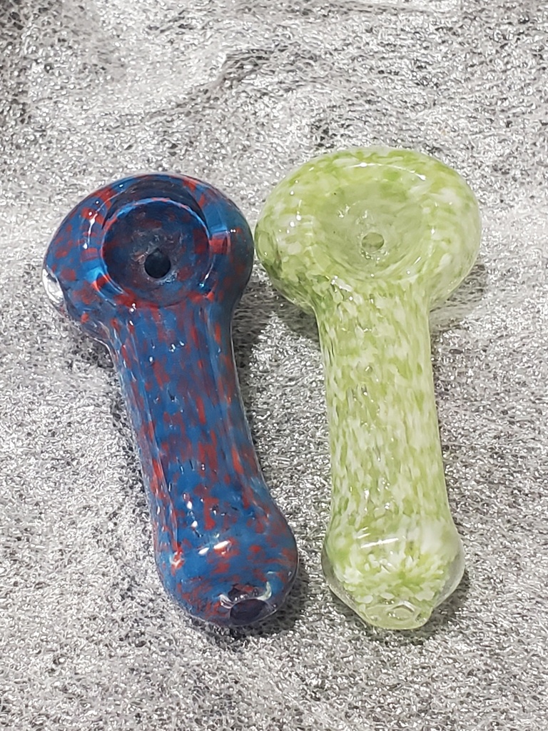MIX COLOR FRIT – GLASS HAND PIPE – 2.5-INCH 30G WEIGHT – 2CT – 2X-GL-05810 – [MSRP: $2.50 EACH]
