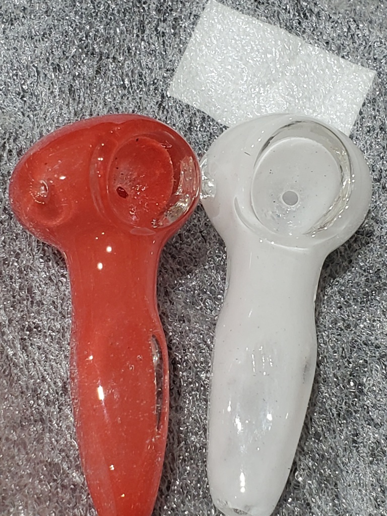 MIX COLORS SOLID – GLASS HAND PIPE – 2.5-INCH 30G WEIGHT – 2CT – 2X-GL-05804 – [MSRP: $2.50 EACH]
