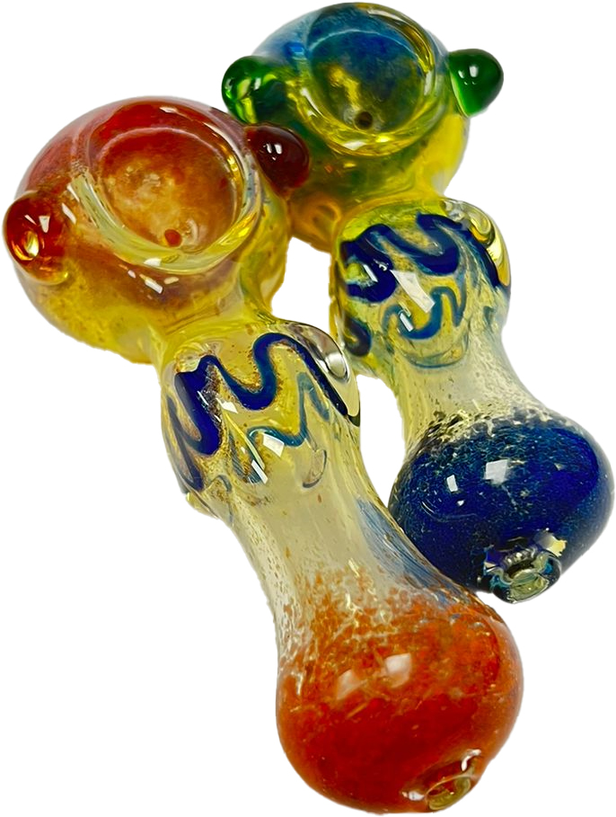 TOP & BOTTOM – GLASS HAND PIPE – 4-INCH 80G WEIGHT – 2CT – 2X-GL-05800 – [MSRP: $6 EACH]
