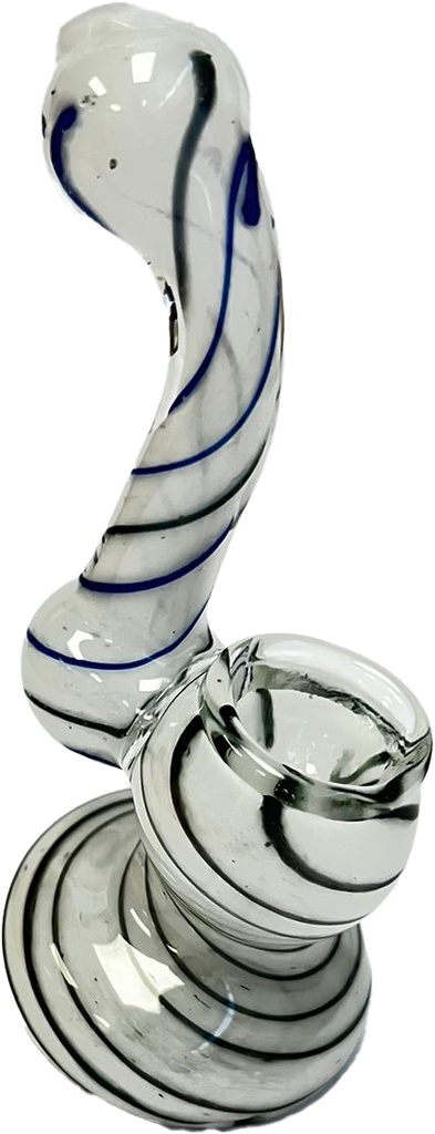 LINE COLORS – MINI GLASS WATER BUBBLER – GLASS HAND PIPE – 4.5-INCH 55G WEIGHT – 1CT – 45-03898 – [MSRP: $7]