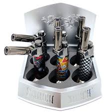 SCORCH – TORCH LIGHTERS – ADJUSTABLE ANGLE – 6CT DISPLAY – 61673-00028 – [MSRP: $26 EACH]