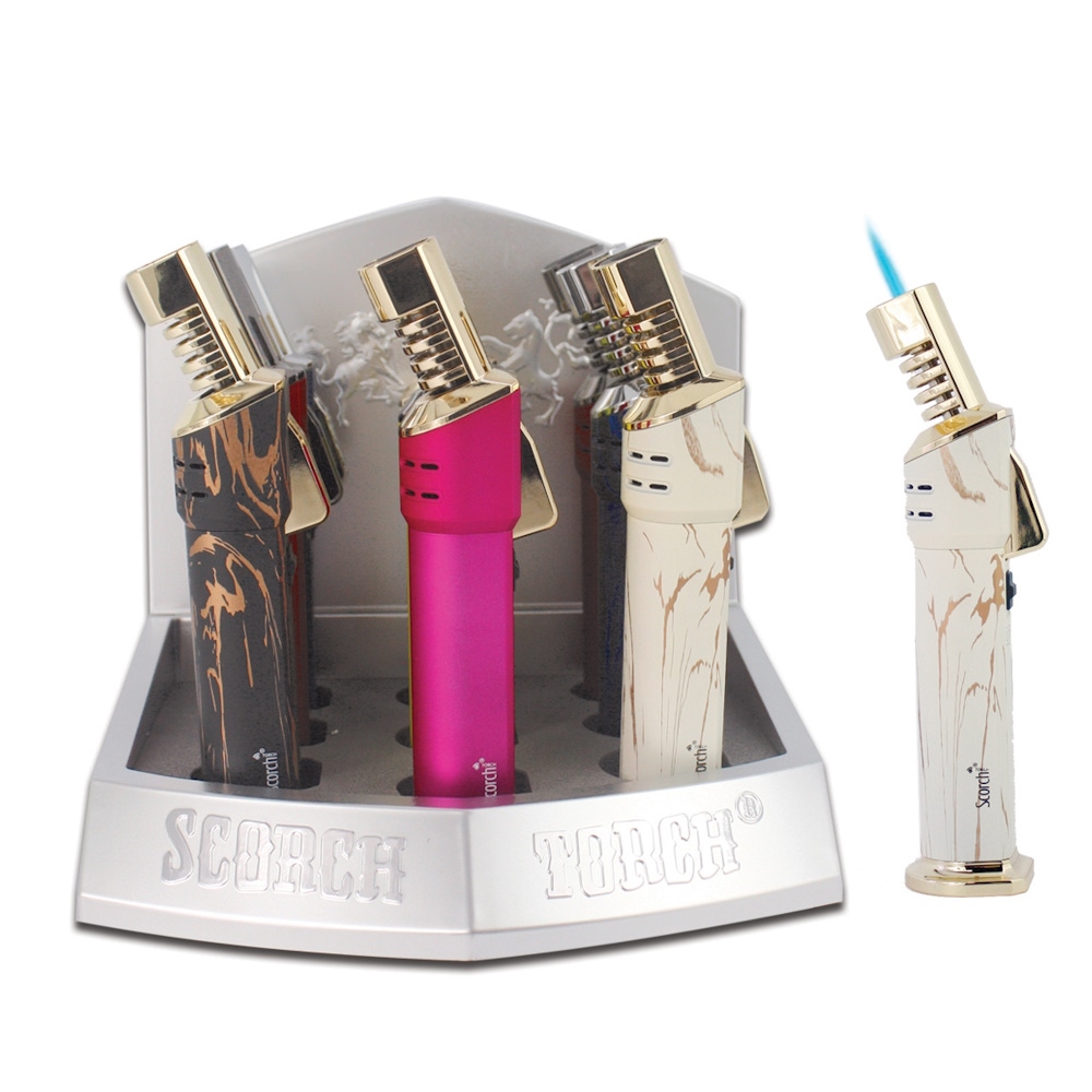 SCORCH – TORCH LIGHTERS – TABLE TORCH – 9CT DISPLAY – 61675-00029 – [MSRP: $25 EACH]