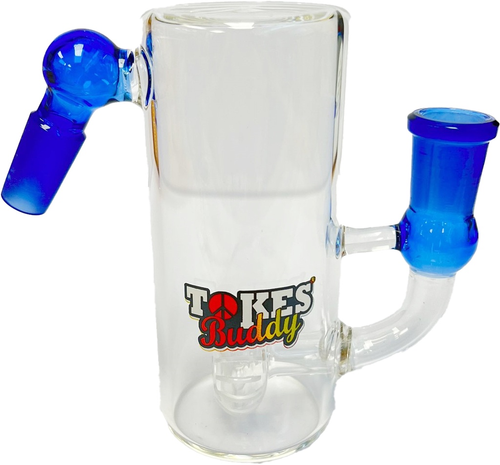 TOKES BUDDY – ASH CATCHER – GLASS ACCESSORIES – 45° HAMMER PERC – 14MM MALE – 1CT – 45AC07 – [MSRP: $22.50]