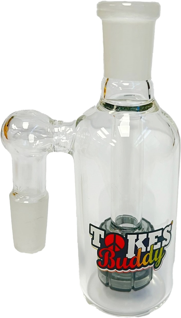 TOKES BUDDY – ASH CATCHER – GLASS ACCESSORIES – 90° MATRIX PERC – 14MM MALE – 1CT – 90AC06 – [MSRP: $22.50]