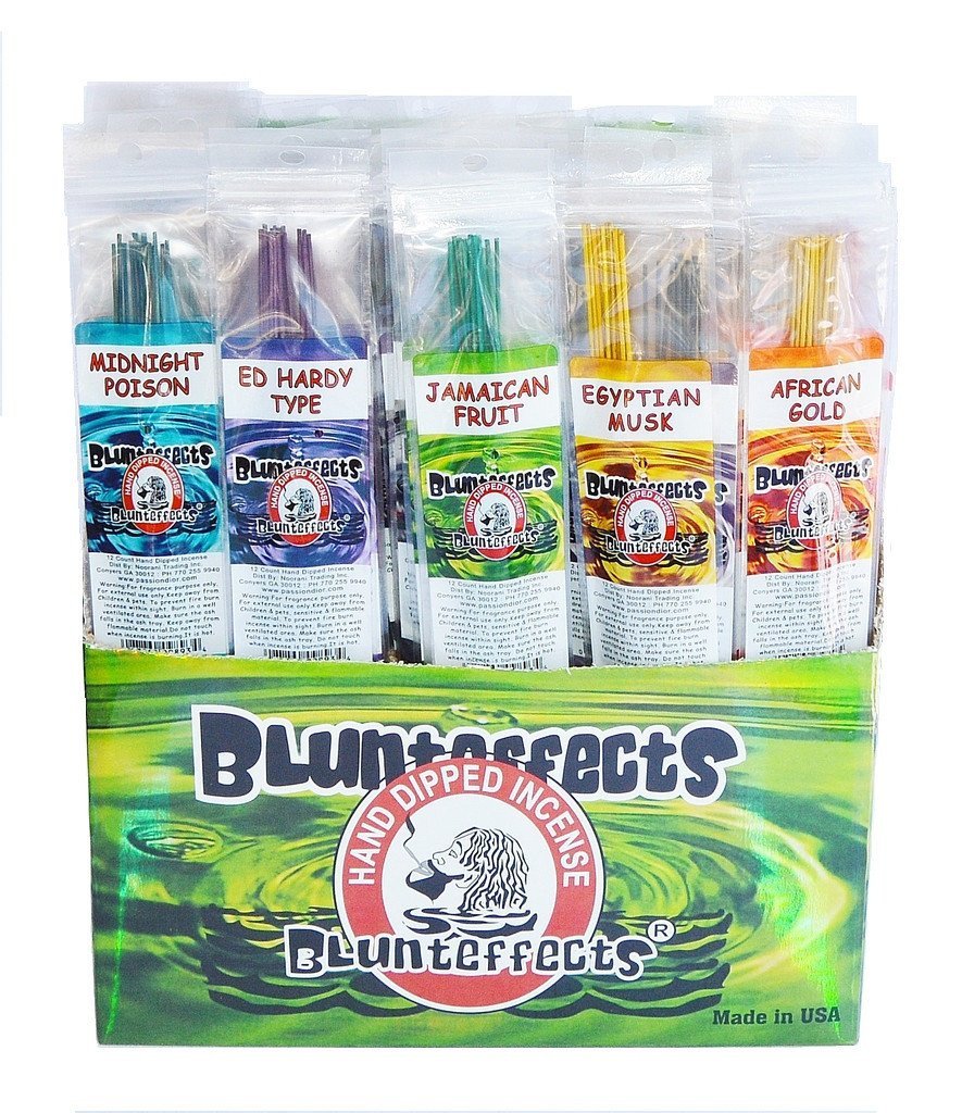 BLUNT EFFECTS – INCENSE – 11" HAND-DIPPED INCENSE STICKS – ASSORTED SCENTS – 72CT DISPLAY – [MSRP: $1.50 EACH]