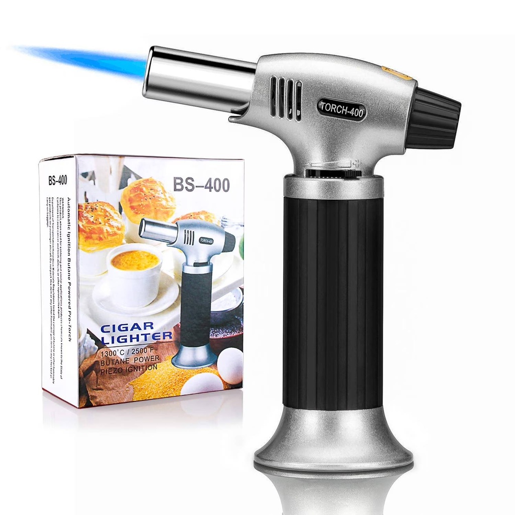 NITERIS – TORCH LIGHTERS – BS-400 BUTANE HEAVY DUTY NOZZLE 2500°F REFILLABLE ADJUSTABLE FLAME – 1CT – B193 – [MSRP: $17.50]