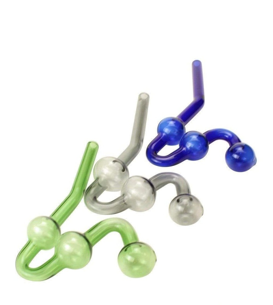 TRIPLE BUBBLE – DOG PIPE OIL BURNER – GLASS HAND PIPE – 7-INCH – 1CT – GB091 – [MSRP: $7.50]
