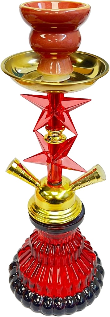 HOOKAH – 11" MINI BEADED TOWER – DOUBLE HOSE – ASSORTED COLORS – 1CT – ZC51 – [MSRP: $20.50]