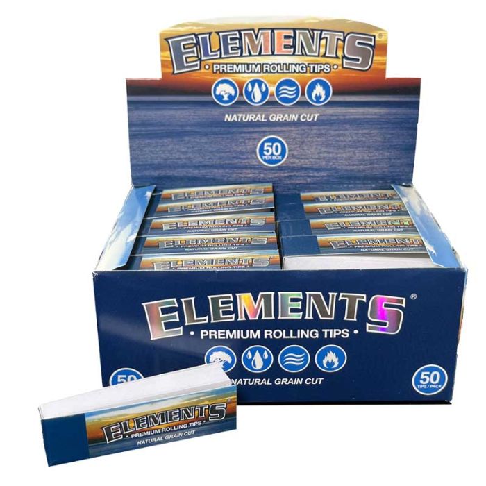 ELEMENTS – TIPS & FILTERS – PREMIUM ROLLING TIPS – NATURAL GRAIN – 50CT DSPL – [MSRP: $1]