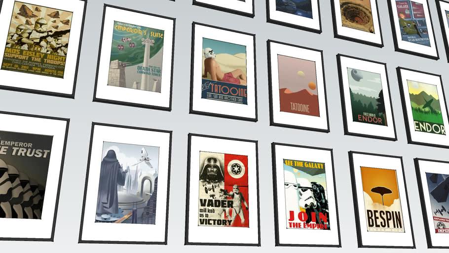 FRAMED CANVAS – LICENSED POSTERS – 24X36 INCH – ASSORTED DESIGNS – 1CT – FPC-2436-BLK – [MSRP: $87.50]