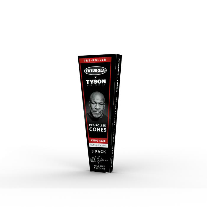 FUTUROLA – PRE-ROLLED CONES – KING SIZE – TYSON 2.0 – 3PK – 12CT DSPL – [MSRP: $10 EACH]