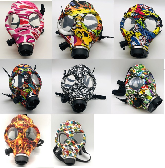GAS MASK – SMOKING ACCESSORIES – PRINT COLORS SET – 1CT – SL165 – [MSRP: $42.50]