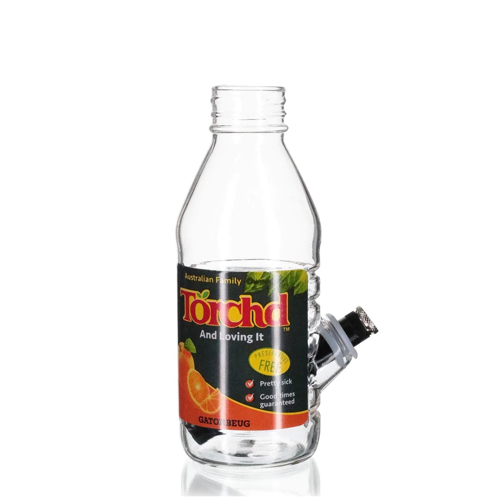 GATORBEUG – GLASS WATER PIPE – TORCHED BOTTLE – 1CT – GB0392 – [MSRP: $30]