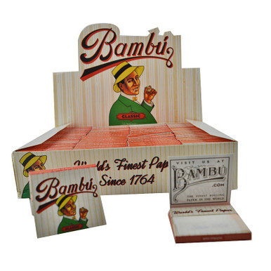 BAMBU – ROLLING PAPERS – ASSORTED SIZES – 25CT - 100CT DSPL – [MSRP: $2.50-$3.50 EACH]