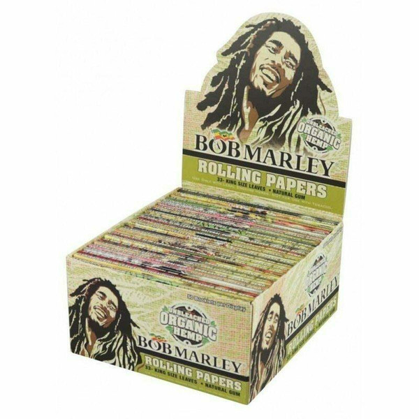 BOB MARLEY – ROLLING PAPERS – ORGANIC HEMP – VARIOUS SIZES – 50CT DSPL – [MSRP: $1-$2 EACH]