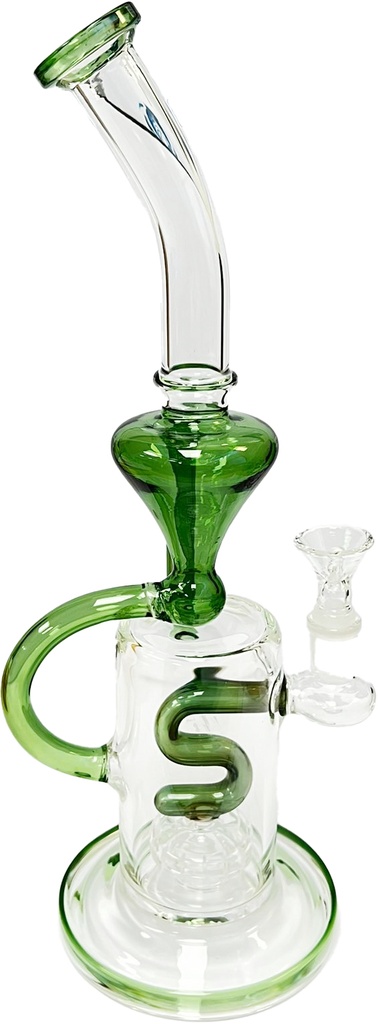 RECYCLER – GLASS WATER PIPE – 13-INCH – 1CT – GB0353 – [MSRP: $62.50]