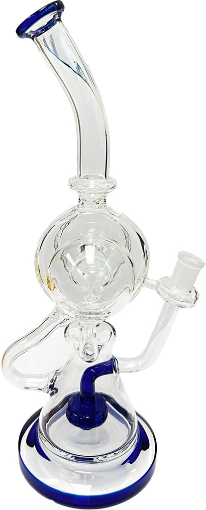 BARREL RECYCLER – GLASS WATER PIPE – 14-INCH – 1CT – GB0354 – [MSRP: $75]