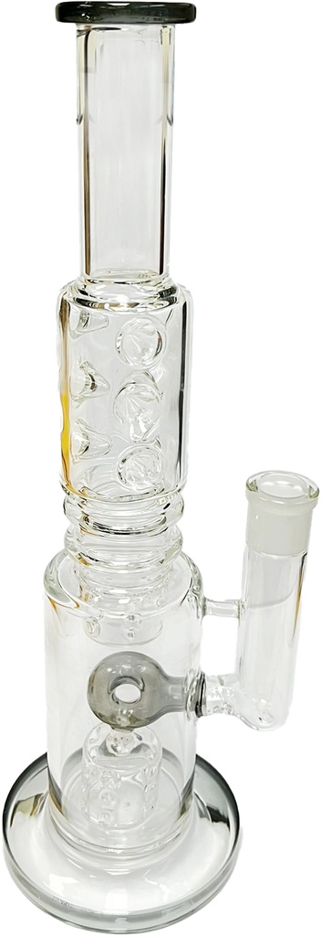 ICE CATCHER – GLASS WATER PIPE – 15-INCH – FLAT BASE – 1CT – GB0314 – [MSRP: $65]