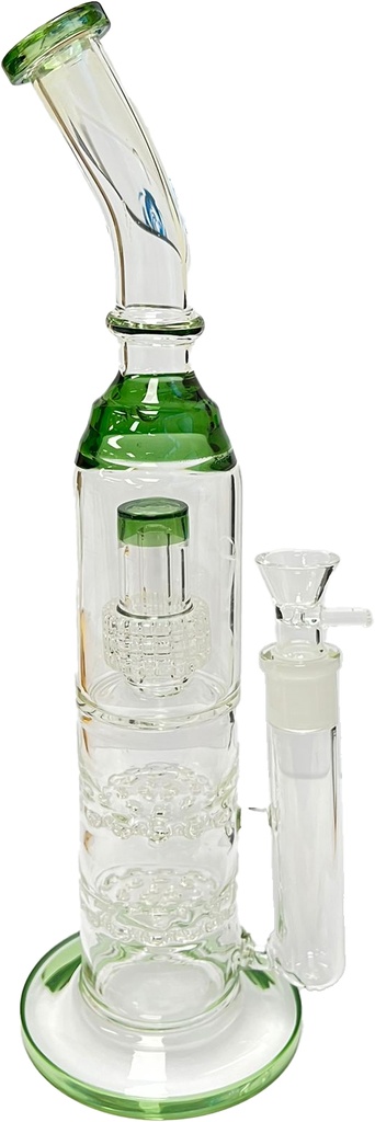 TRIPLE PERCOLATOR – GLASS WATER PIPE – 1CT – GB0306 – [MSRP: $87.50]
