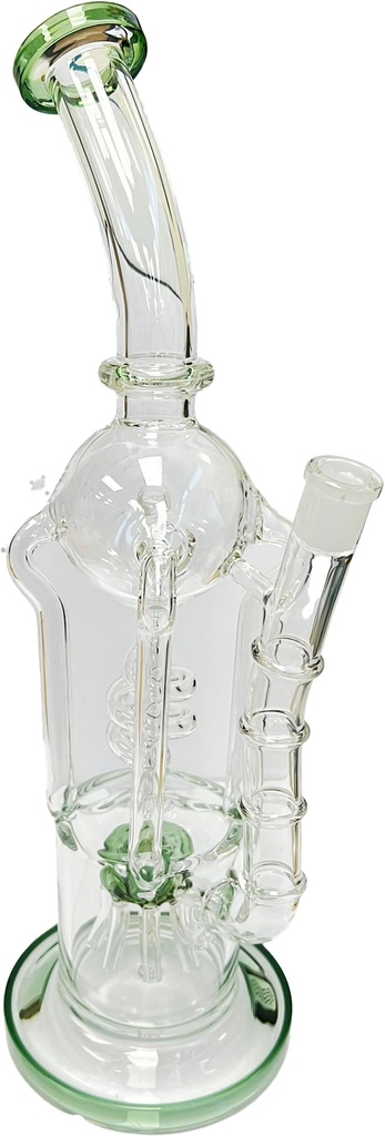 4X ARM RECYCLER – GLASS WATER PIPE – 15-INCH – 1CT – GB0457 – [MSRP: $87.50]