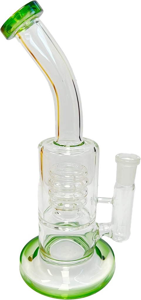 FIRE PERCOLATOR – GLASS WATER PIPE – FLAT BASE – 1CT – GB0312 – [MSRP: $55]