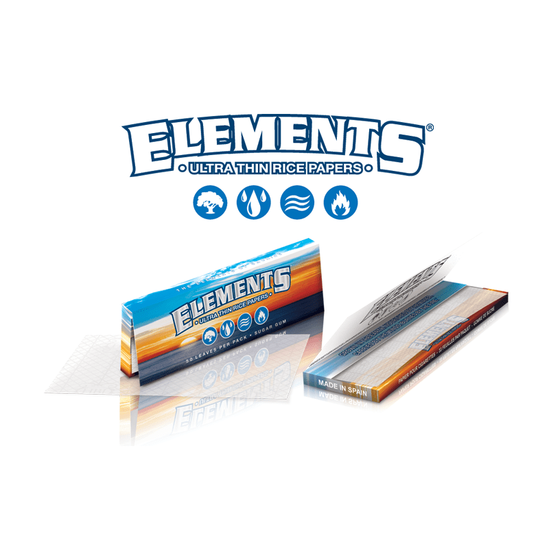 ELEMENTS – ROLLING PAPERS – RICE PAPER – VARIOUS SIZES & STYLES – [MSRP: $1-$6.50 EACH]