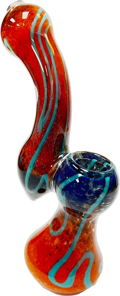 THE LINES – GLASS WATER BUBBLER – GLASS HAND PIPE – 6-INCH HEAVYWEIGHT 150G – 1CT – GLASS-05818 – [MSRP: $11.50]