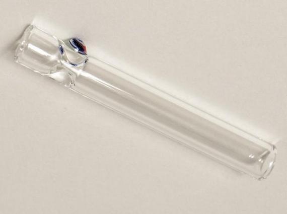 GLASS CHILLUM – GLASS ACCESSORIES – 3-INCH CLEAR ONE-HITTER – 9CT DISPLAY – B113 – [MSRP: $0.50 EACH]