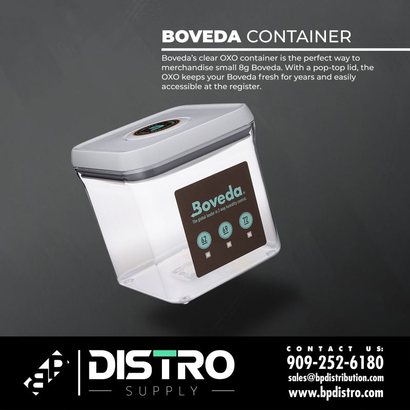 BOVEDA – CONTAINERS & JARS – OXO HUMIDITY CONTROLLED CONTAINER – VARIOUS SIZES – 1CT – [MSRP: $33.50-$50]